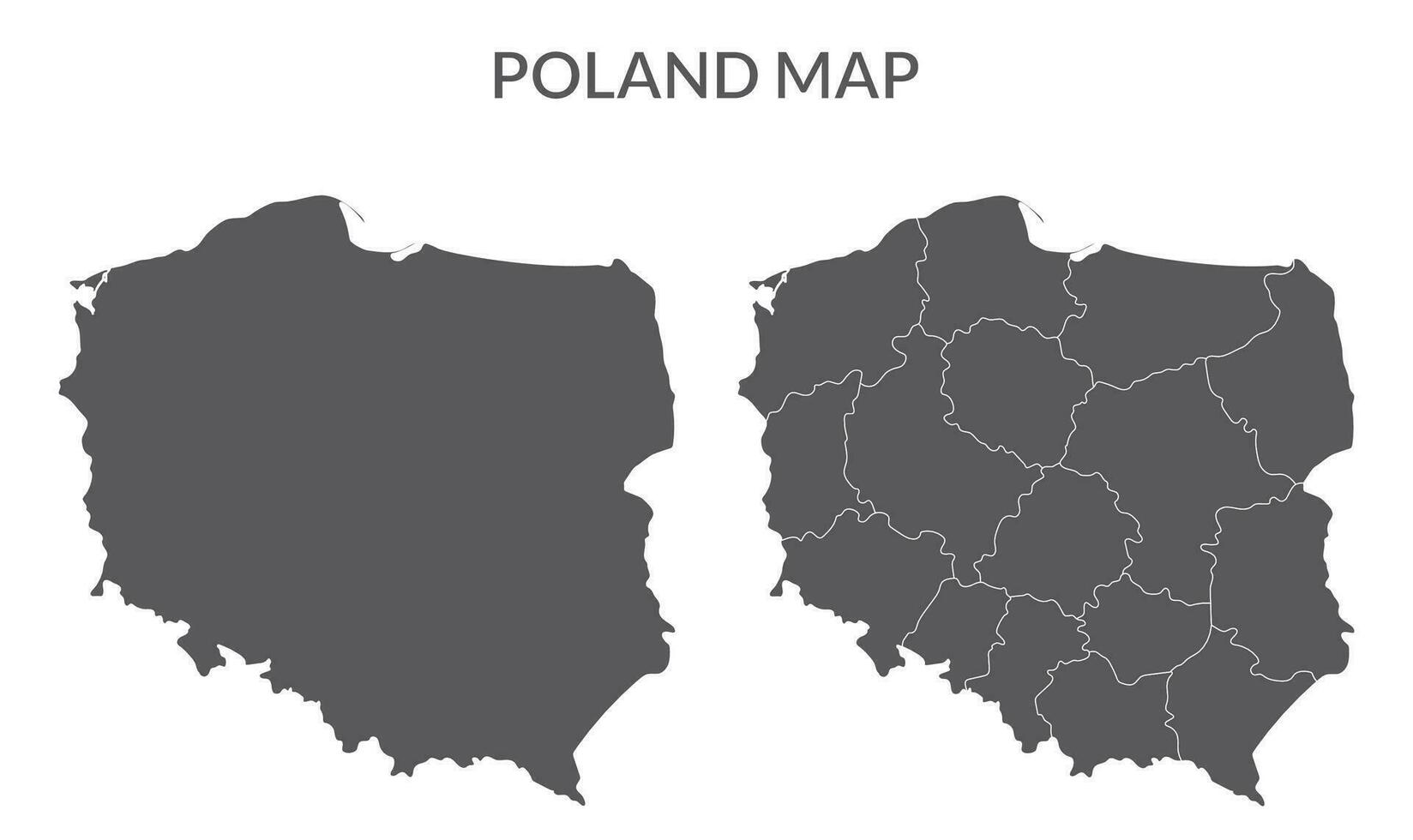 Polen kaart. kaart van Polen in reeks in grijs kleur vector