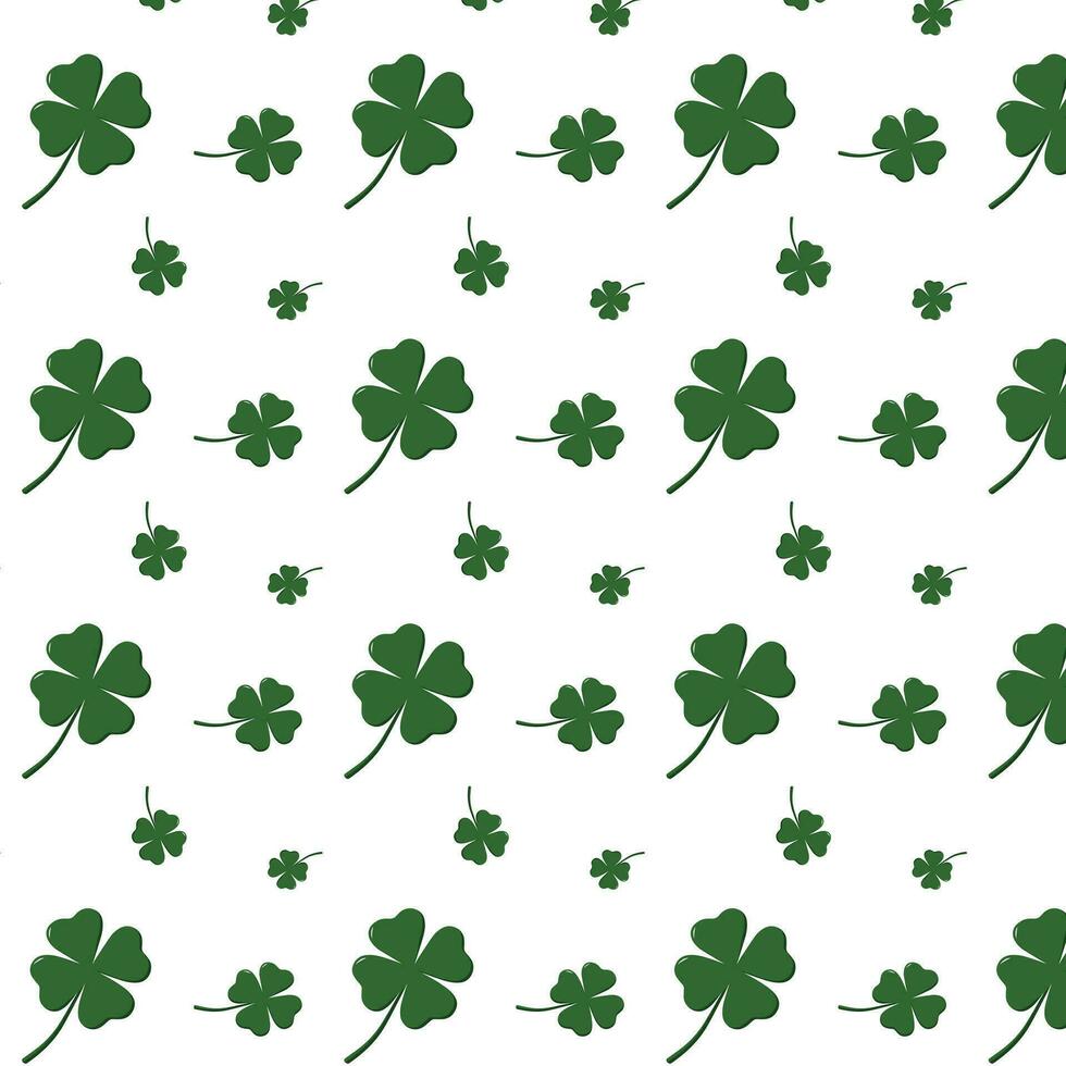naadloos patroon met Klaver. patroon voor st. Patrick dag. heilige Patrick achtergrond vector illustratie