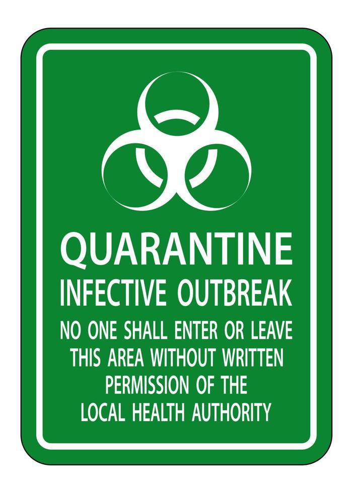 quarantaine infectieuze uitbraak teken isoleren op transparante achtergrond, vector illustratie