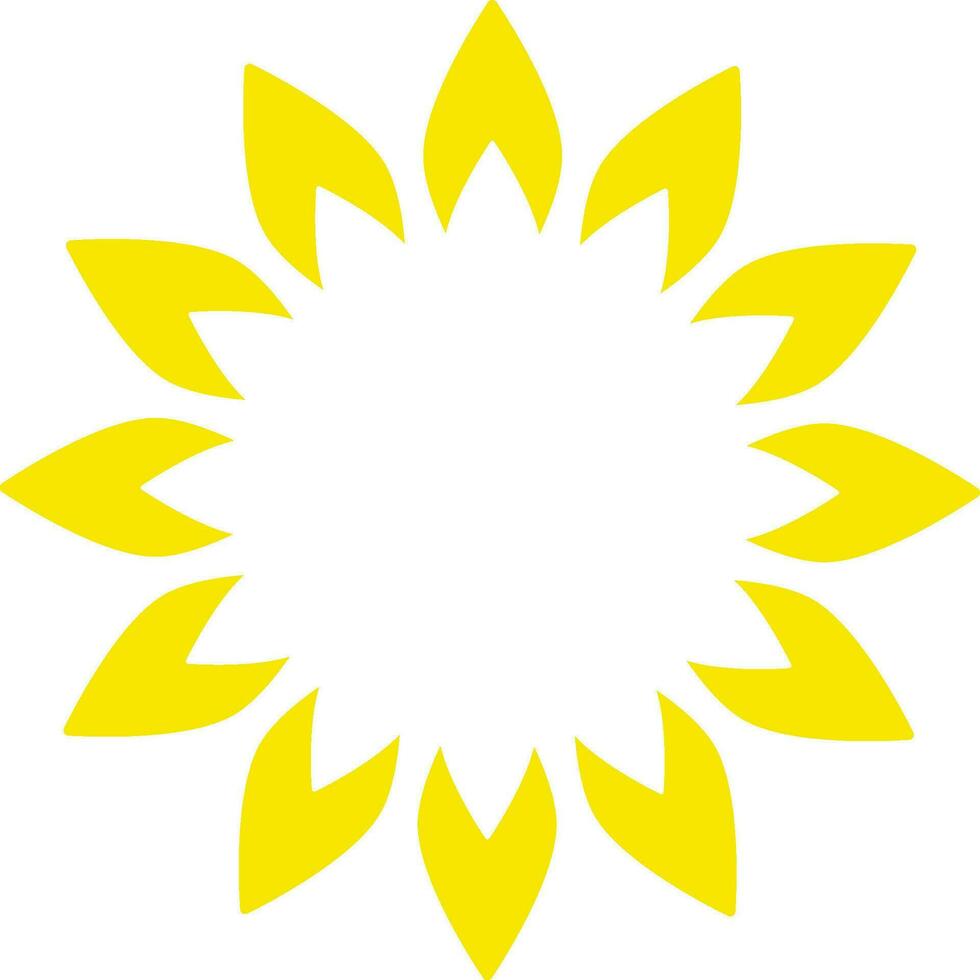 zonnebloem bloemblad patroon kader illustratie vector