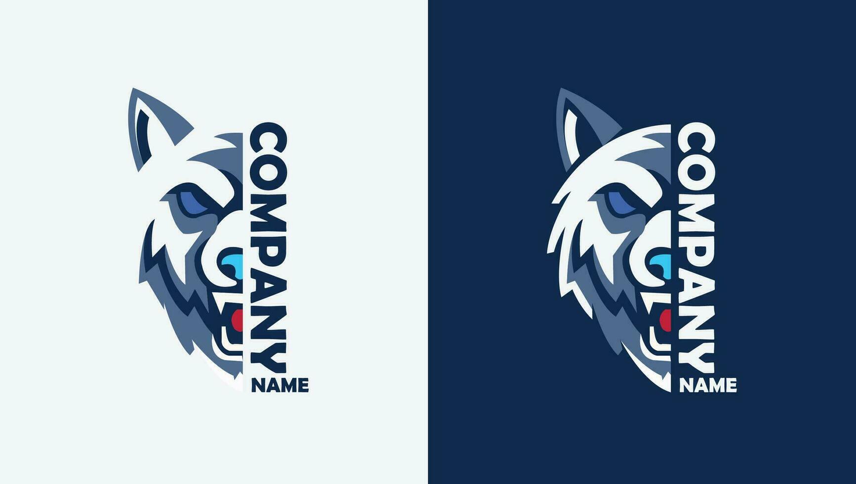 wolf logo ontwerp vector