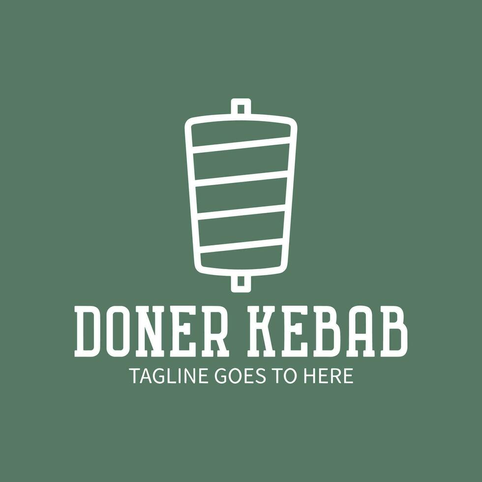 shoarma logo voor restaurants en markten. doner kebab logo sjabloon. vector