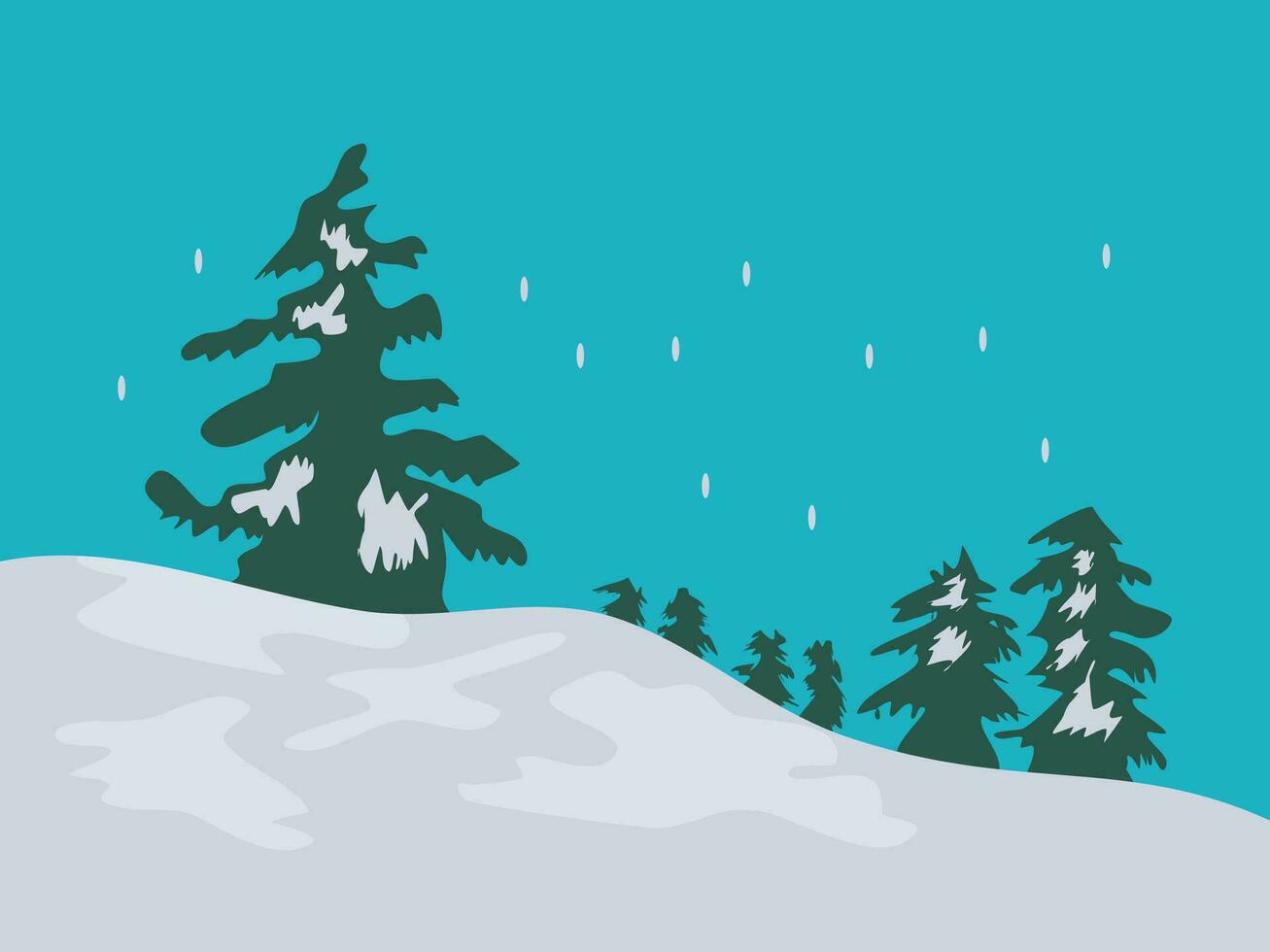 vlak ontwerp winter vector illustratie