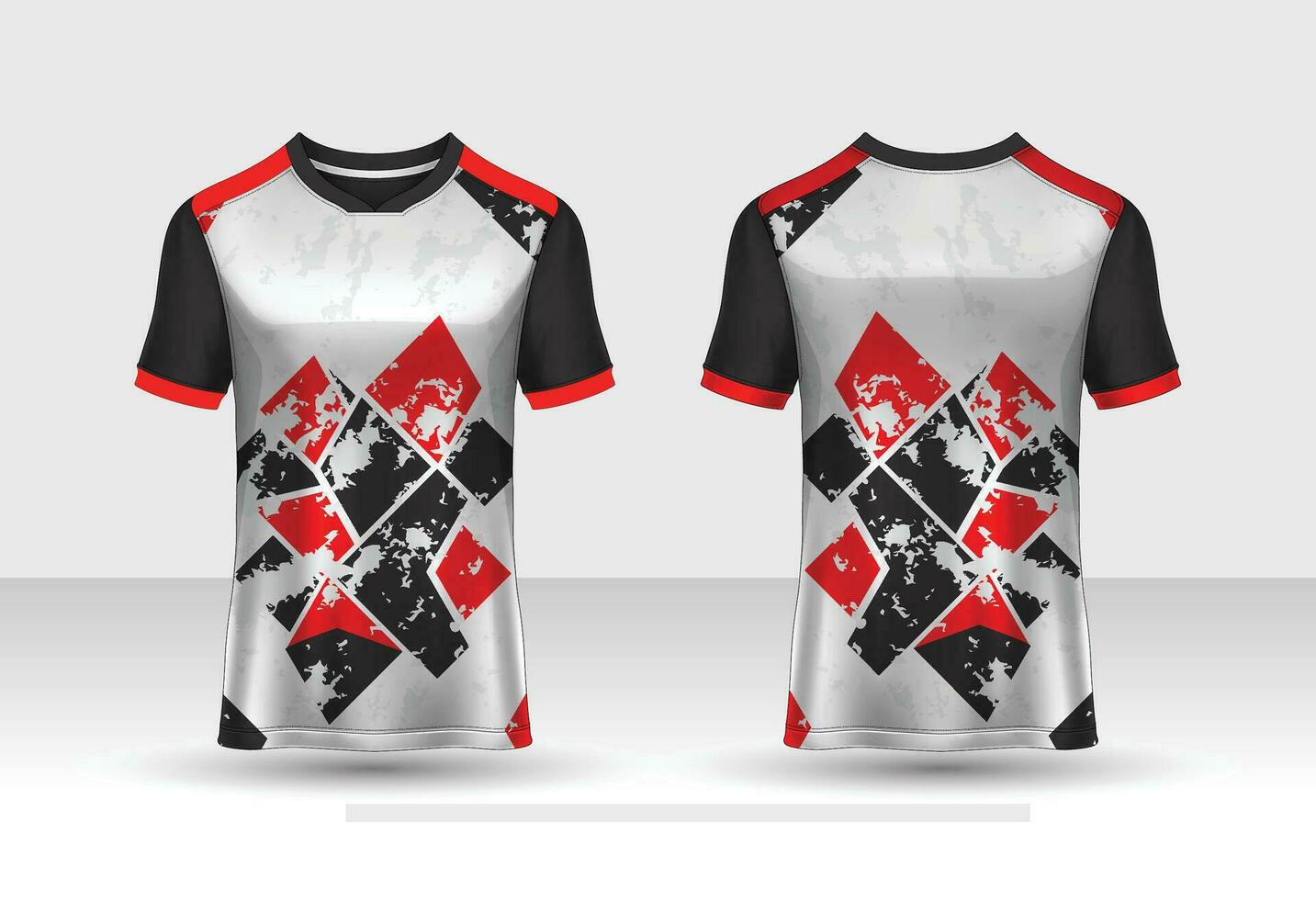 sport jersey en t-shirt sjabloon sport jersey ontwerp vector. sportontwerp voor voetbal, racen, gaming-jersey. vector. vector