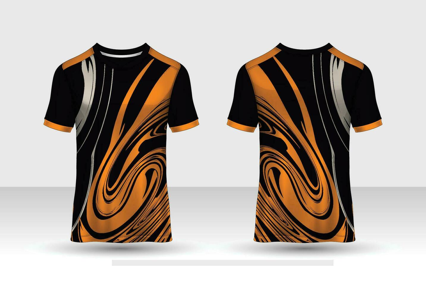 t-shirt sport ontwerpsjabloon, voetbal jersey mockup voor voetbalclub. uniform voor- en achteraanzicht. vector