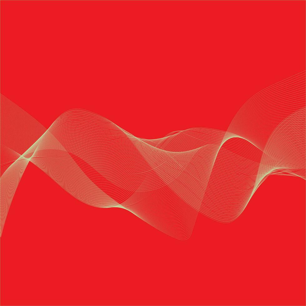 modern gemakkelijk abstract room kleur golvend lucht lijn patroon kunst Aan rood kleur achtergrond vector