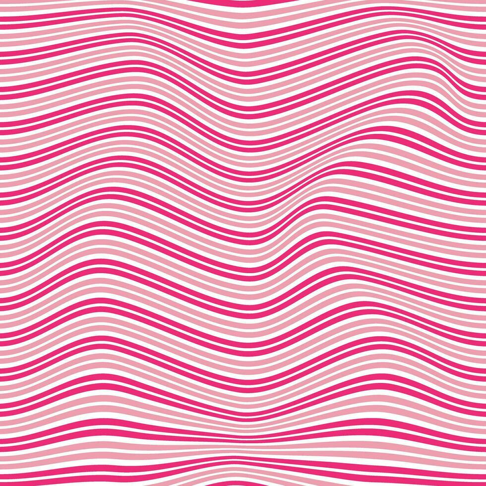 modern abstract gemakkelijk genaaid lite en Darck roze kleur vervormen golvend horizontaal lijn patroon vector