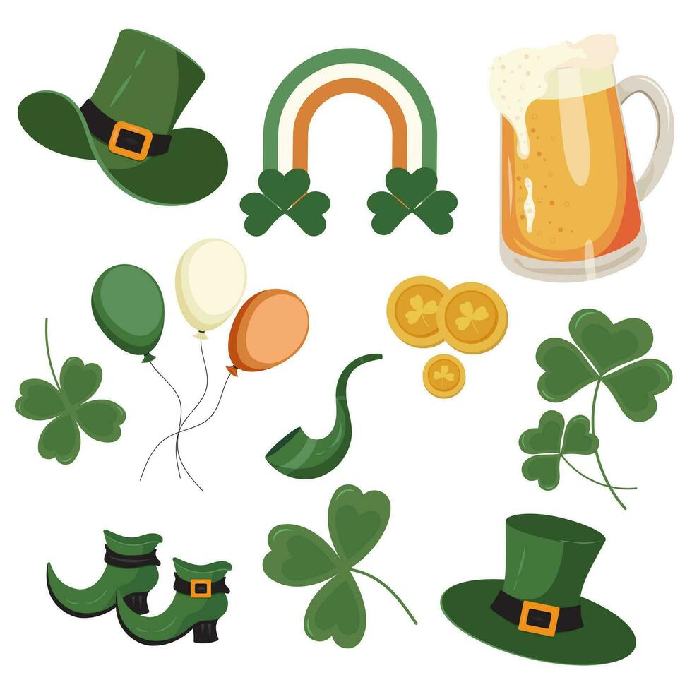 st. Patrick dag element verzameling. het is een vector illustratie