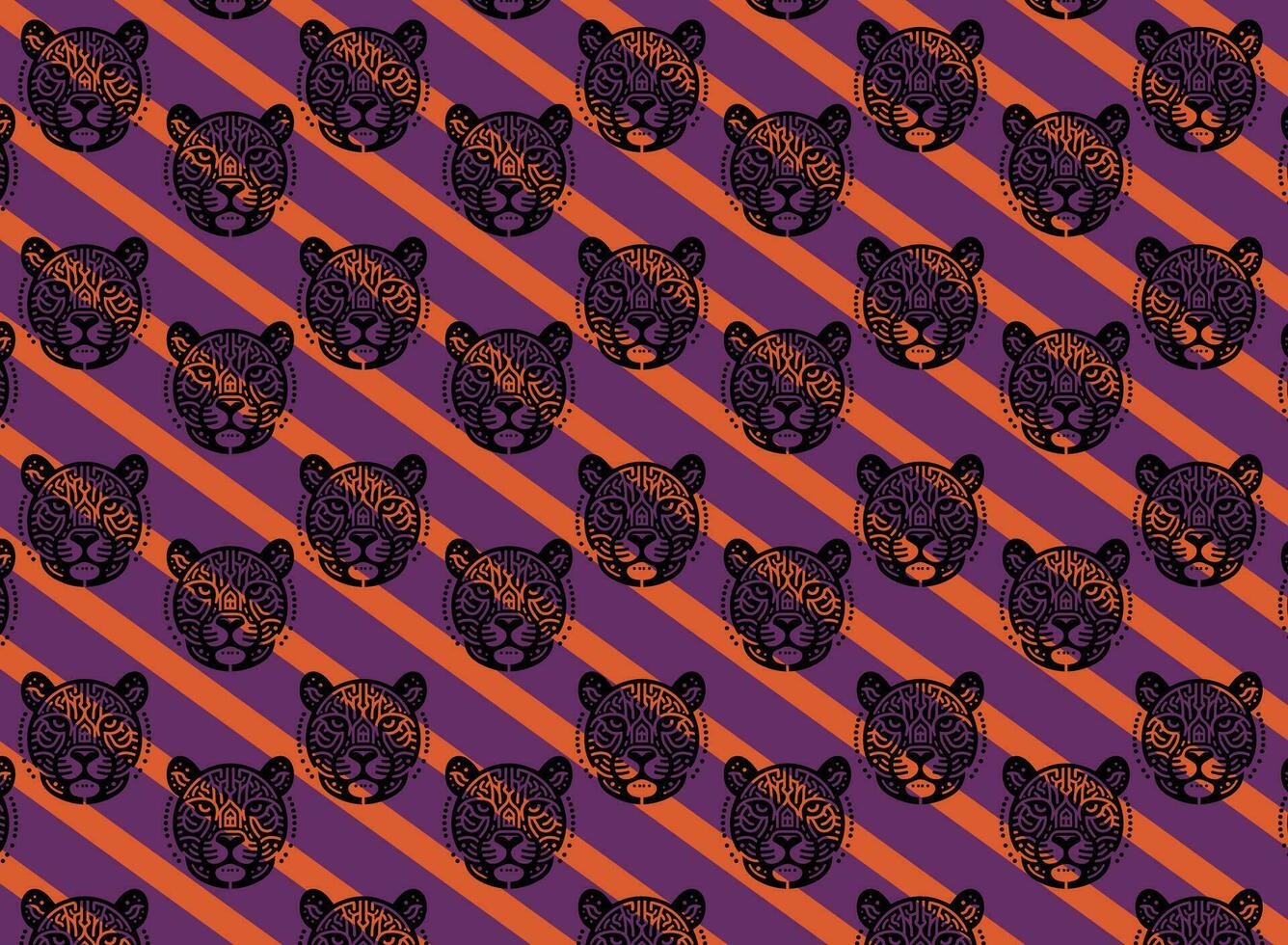 patroon achtergrond met jaguar, modern structuur vector