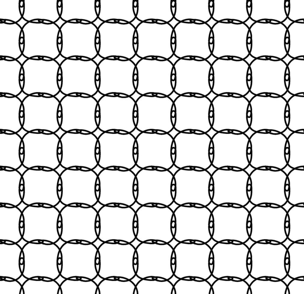 vector naadloos patroon in de het formulier van een zwart traliewerk getrokken in tekening stijl Aan een wit achtergrond