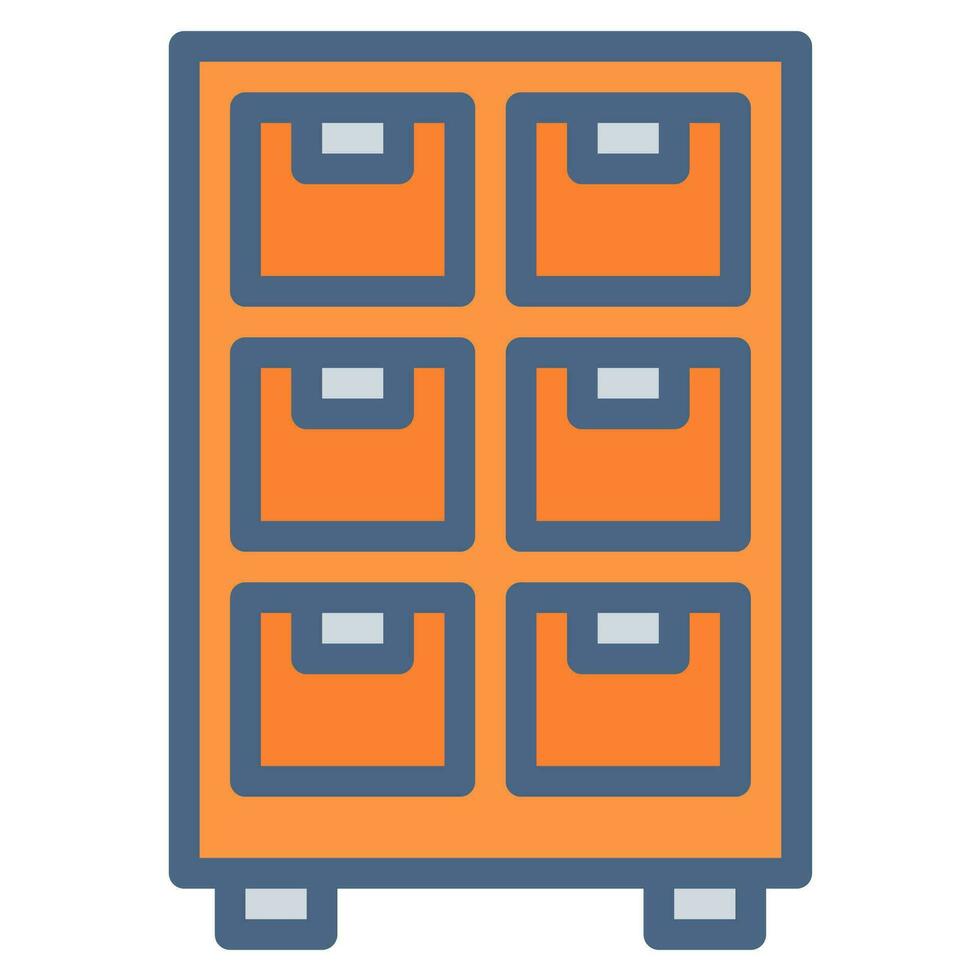 kabinet icoon of logo illustratie gevulde kleur stijl vector