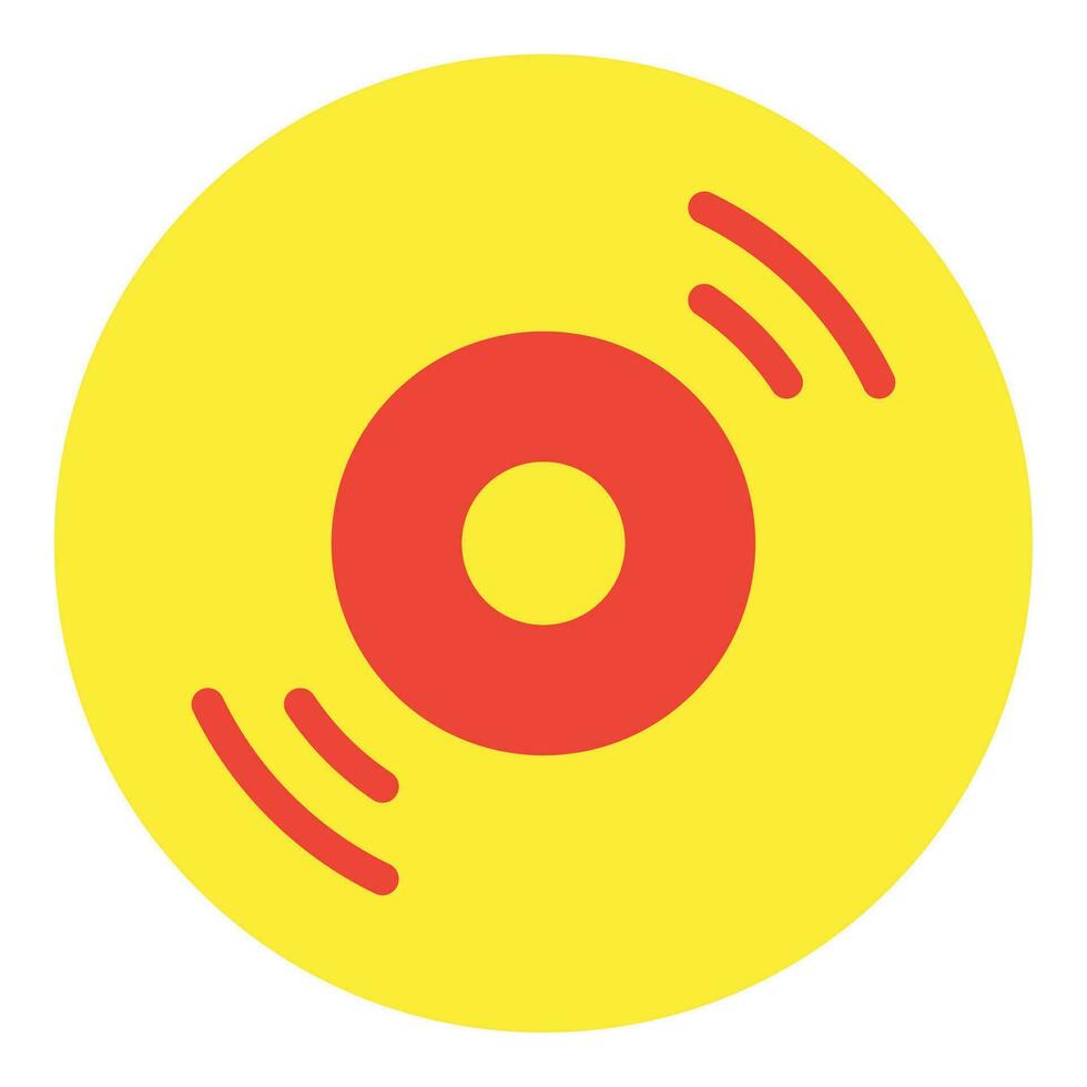 CD icoon of logo illustratie vlak kleur stijl vector