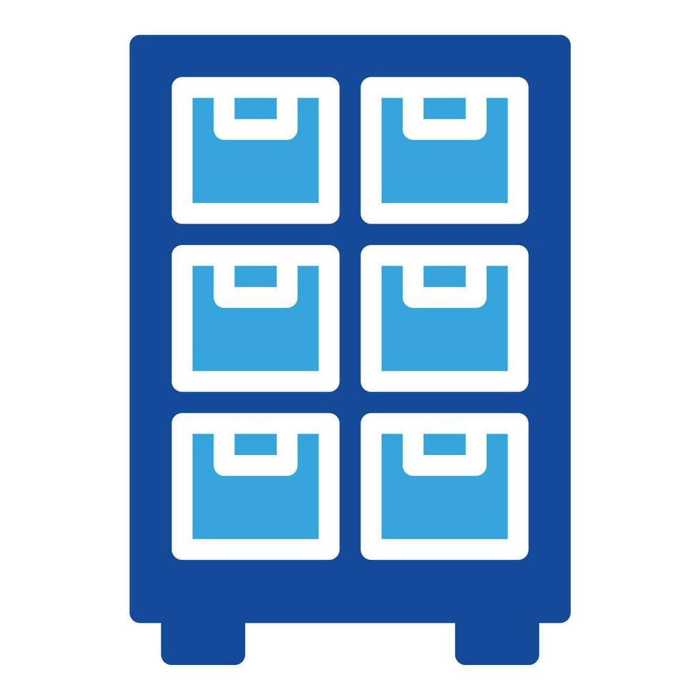 kabinet icoon of logo illustratie glyph stijl vector