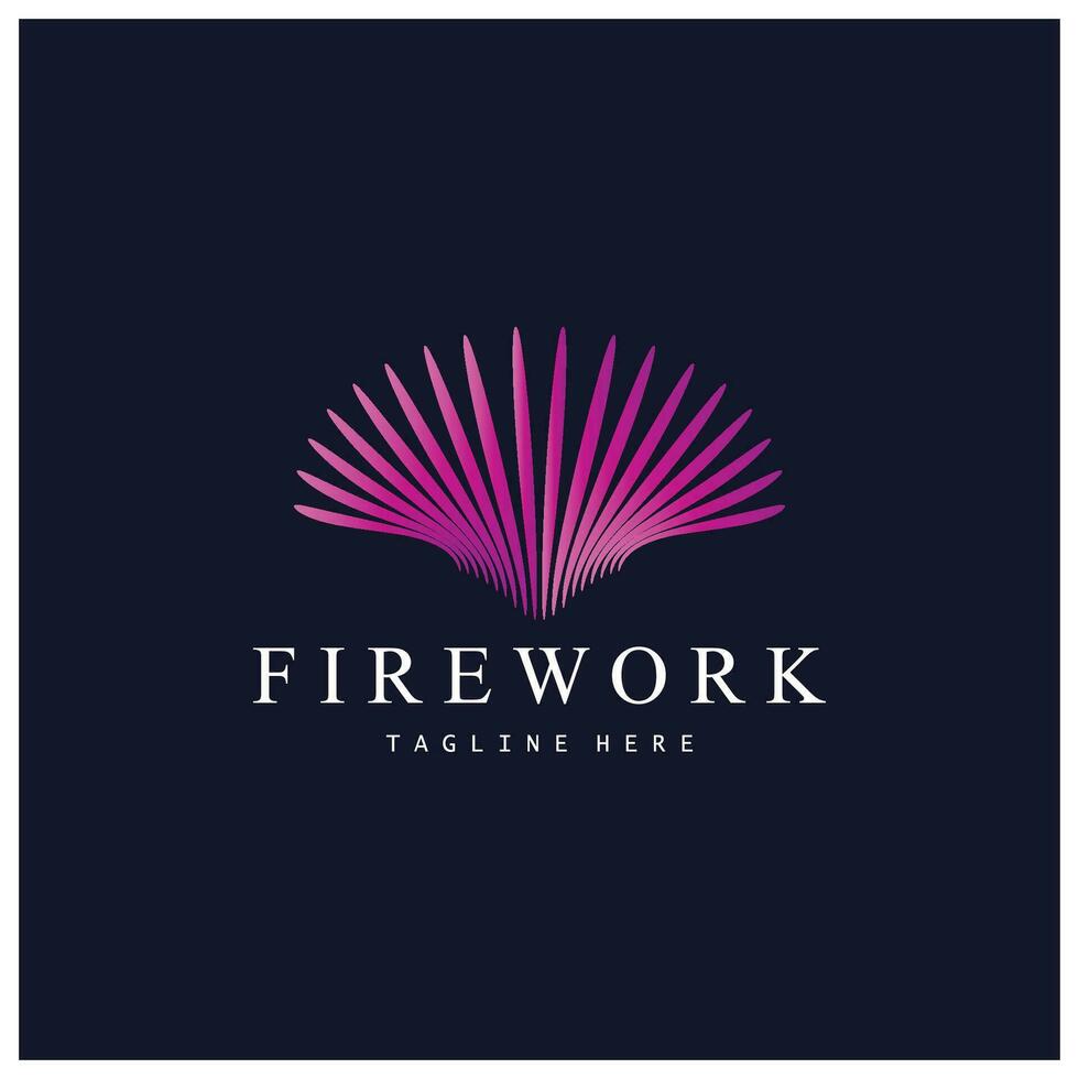 vuurwerk logo ontwerp vector sjabloon