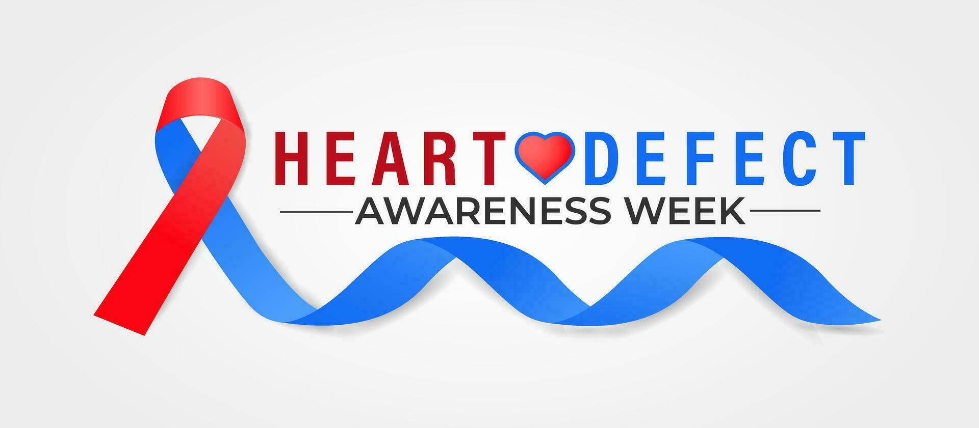 aangeboren hart defect bewustzijn week opgemerkt elk jaar gedurende februari 7,14 . vector