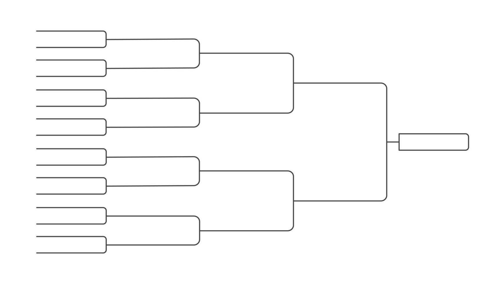 16 team toernooi beugel kampioenschap sjabloon vlakke stijl ontwerp vectorillustratie. vector