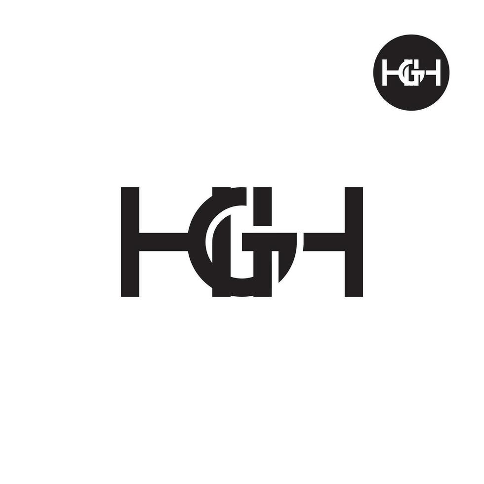brief hgh monogram logo ontwerp vector