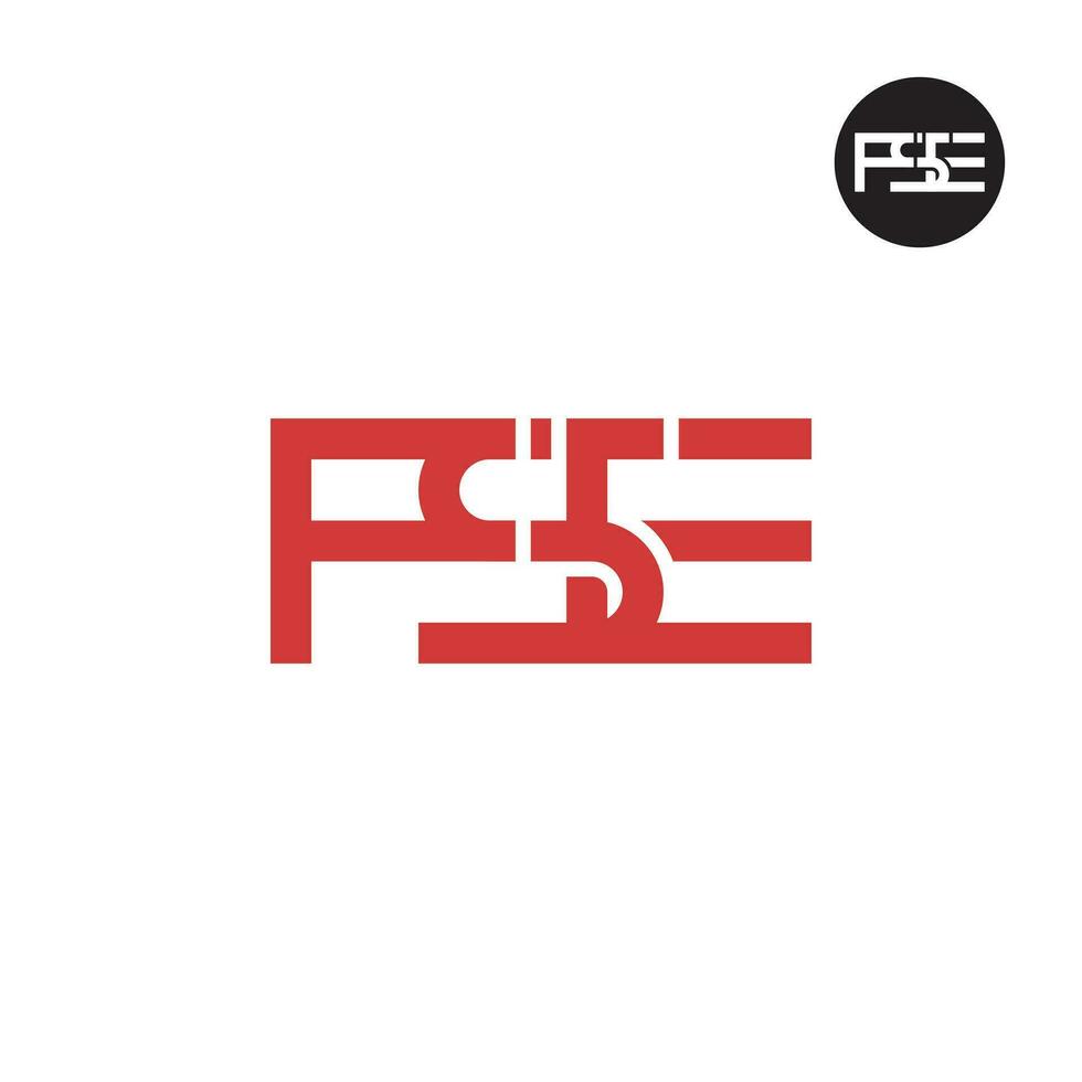 brief fse monogram logo ontwerp vector