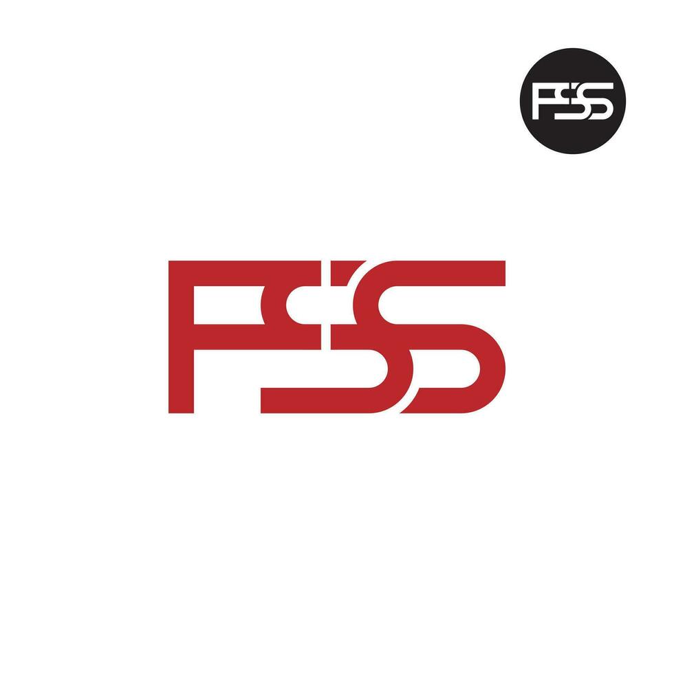 brief fss monogram logo ontwerp vector