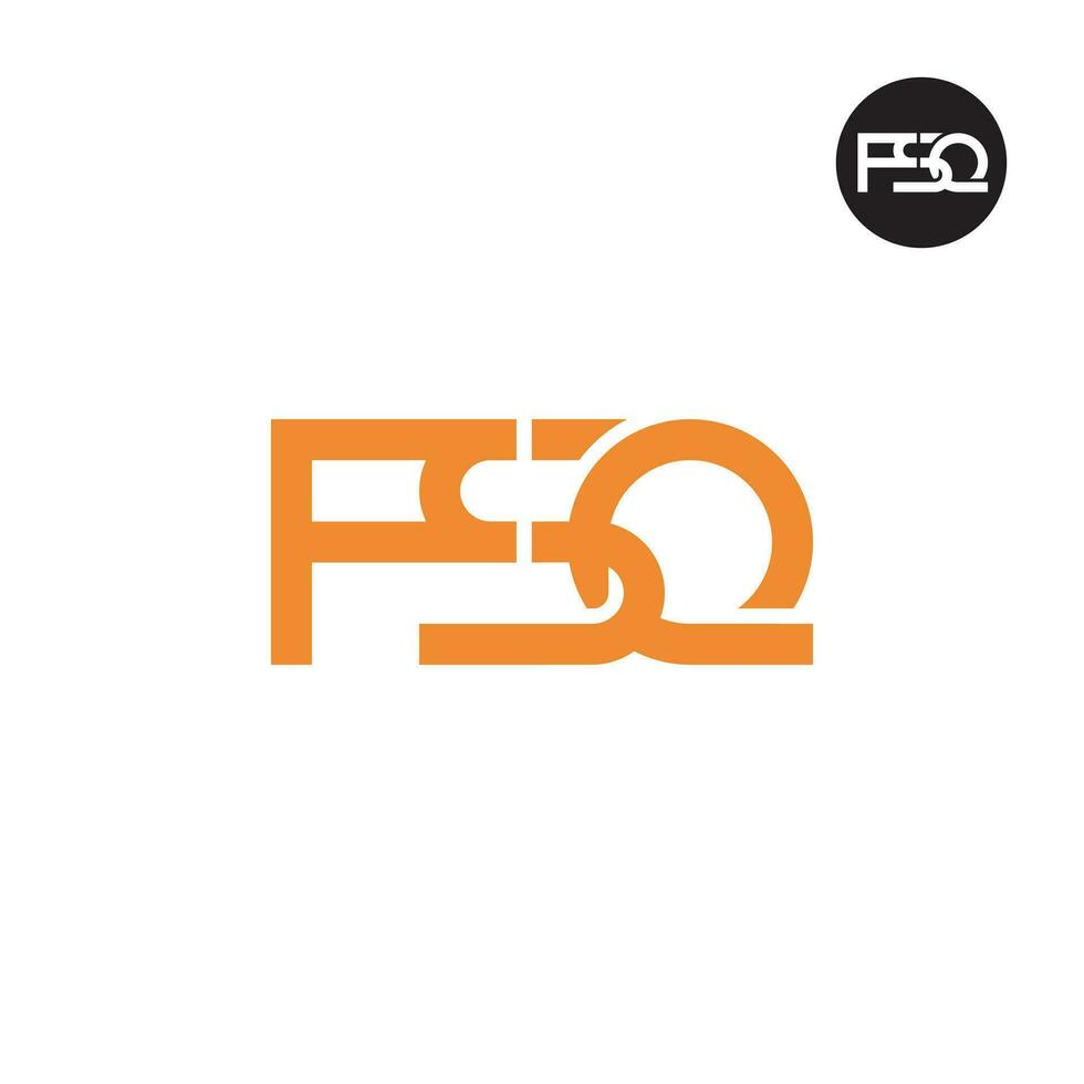 brief fsq monogram logo ontwerp vector