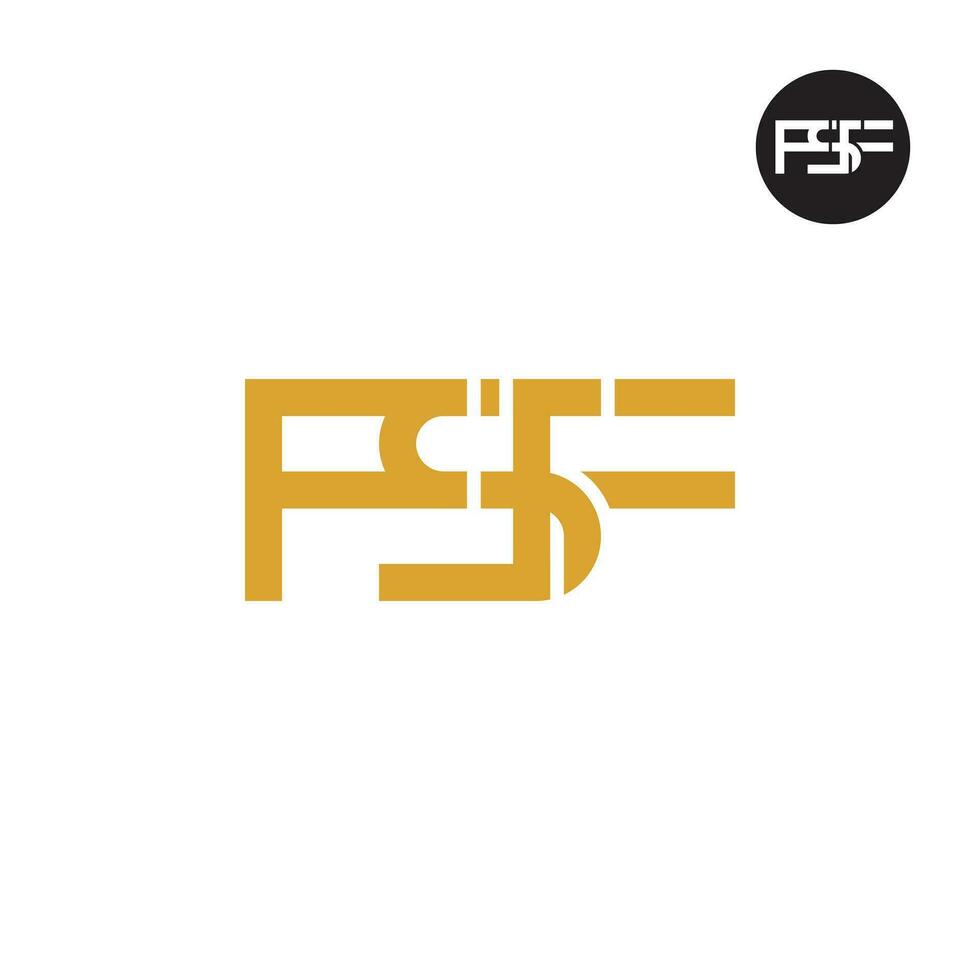 brief fsf monogram logo ontwerp vector