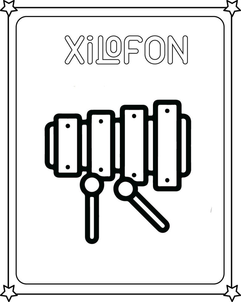 vector ontwerp tekening xilofoon