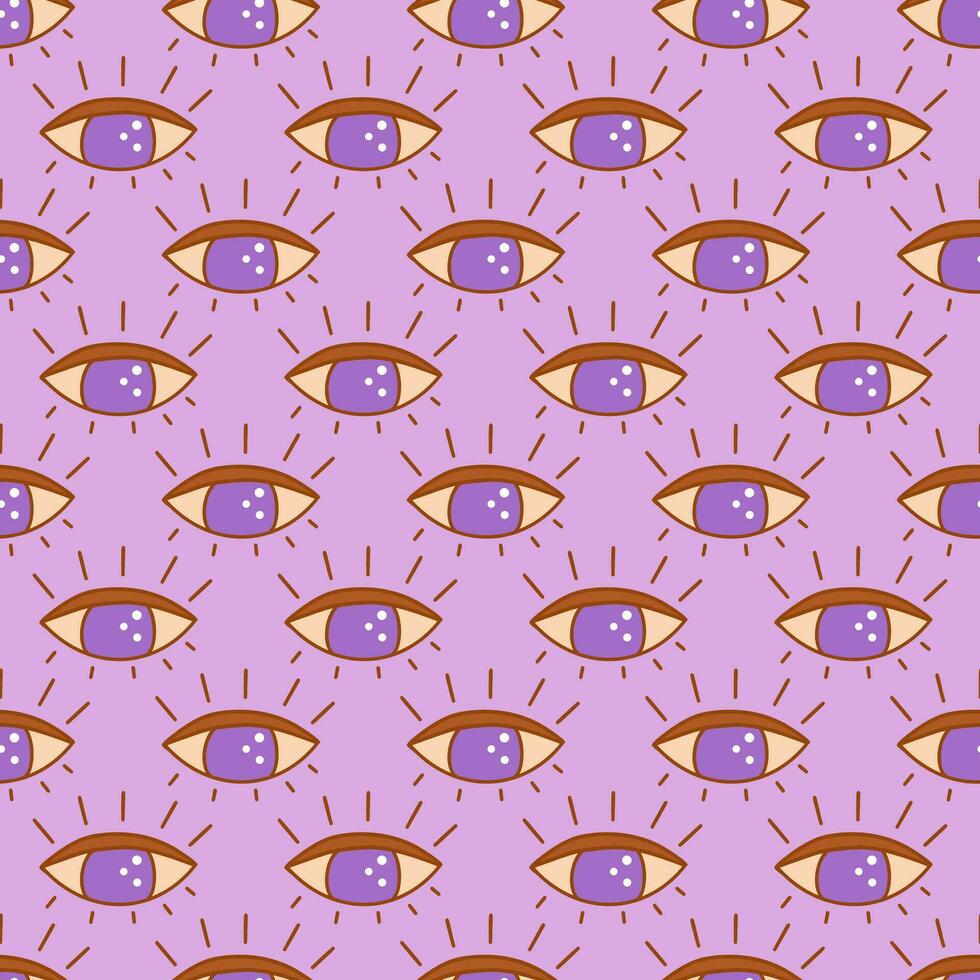 naadloos patroon met Open derde oog. vector achtergrond