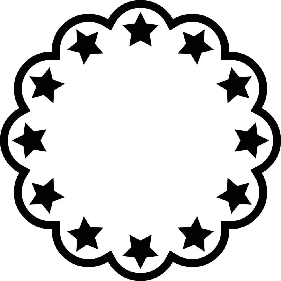 geschulpte cirkel met sterren geïsoleerd Aan wit achtergrond . vector illustratie