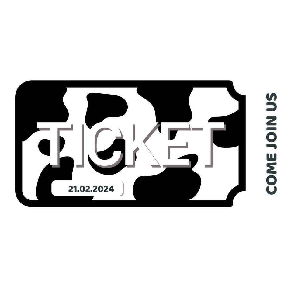 concert ticket. ticket ontwerp, modern ontwerp, ticket lay-out voor het drukken vector