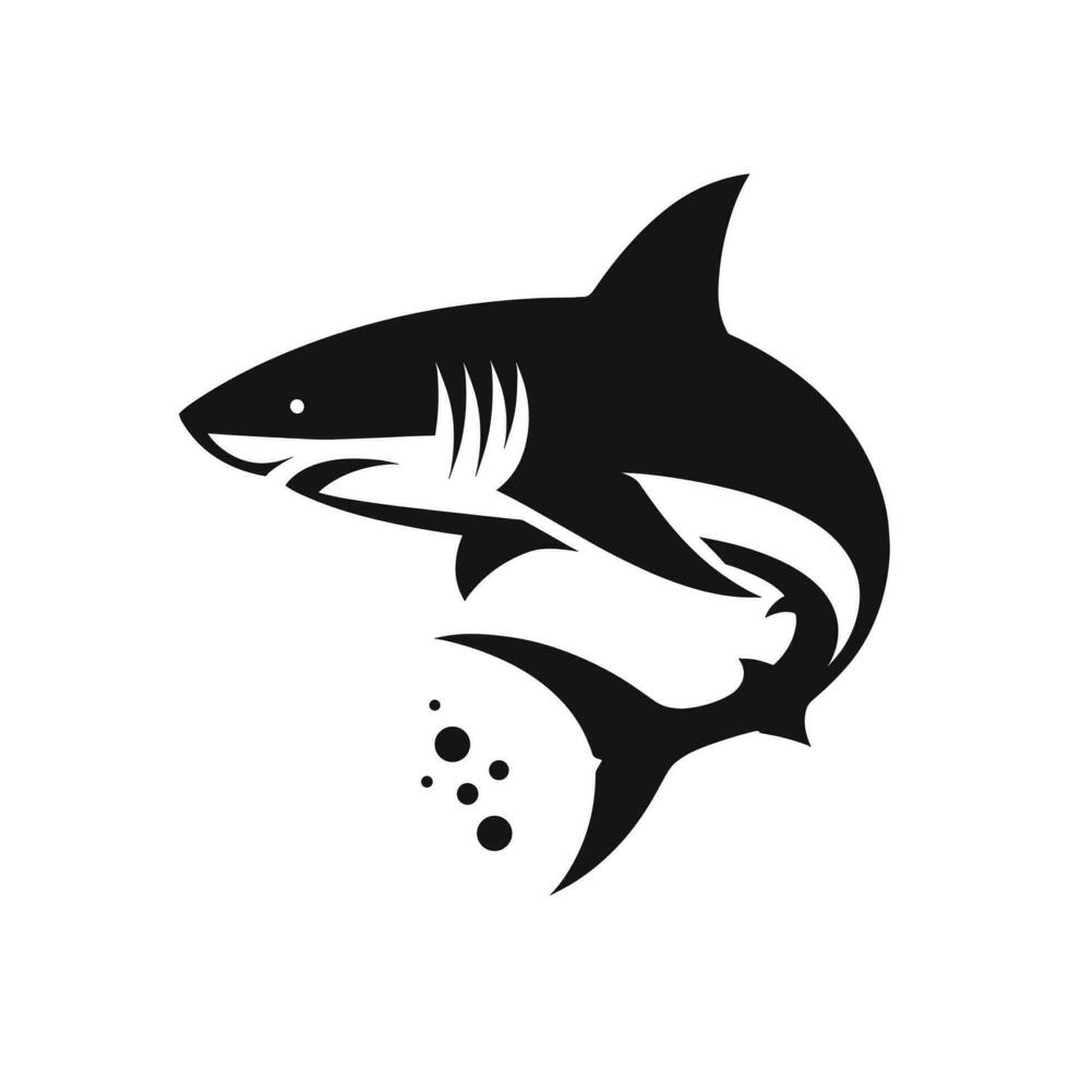 vector icoon illustratie tekenfilm haai logo silhouet mascotte