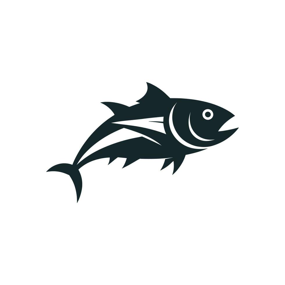 vector icoon illustratie aftekenen oceaan tonijn vis logo
