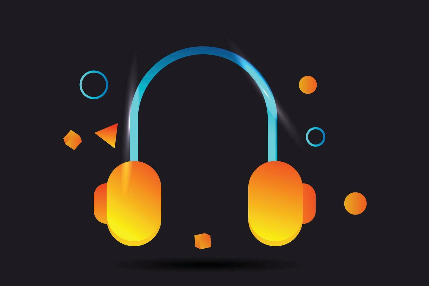 3d icoon illustratie van koptelefoon muziek- met een technologie concept stijl geschikt voor ontwerp elementen en technologie symbolen vector