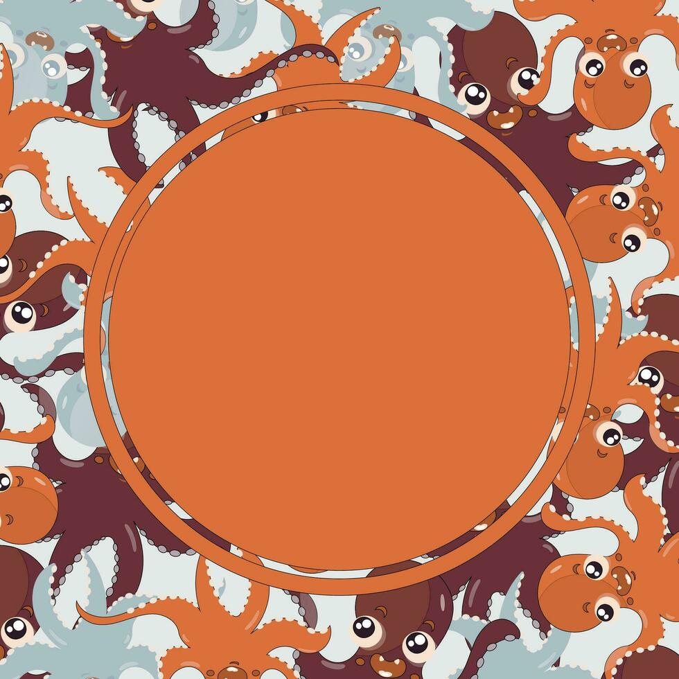 Octopus voor kinderen. onderwater- wereld. vector geïsoleerd illustraties voor kinderen ontwerp, verpakking.