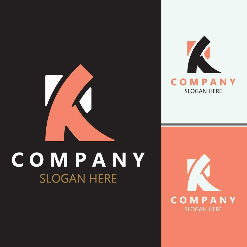 brief ka, ak eerste logo, gemakkelijk en luxe monogram icoon vector bedrijf identiteit ontwerp sjabloon