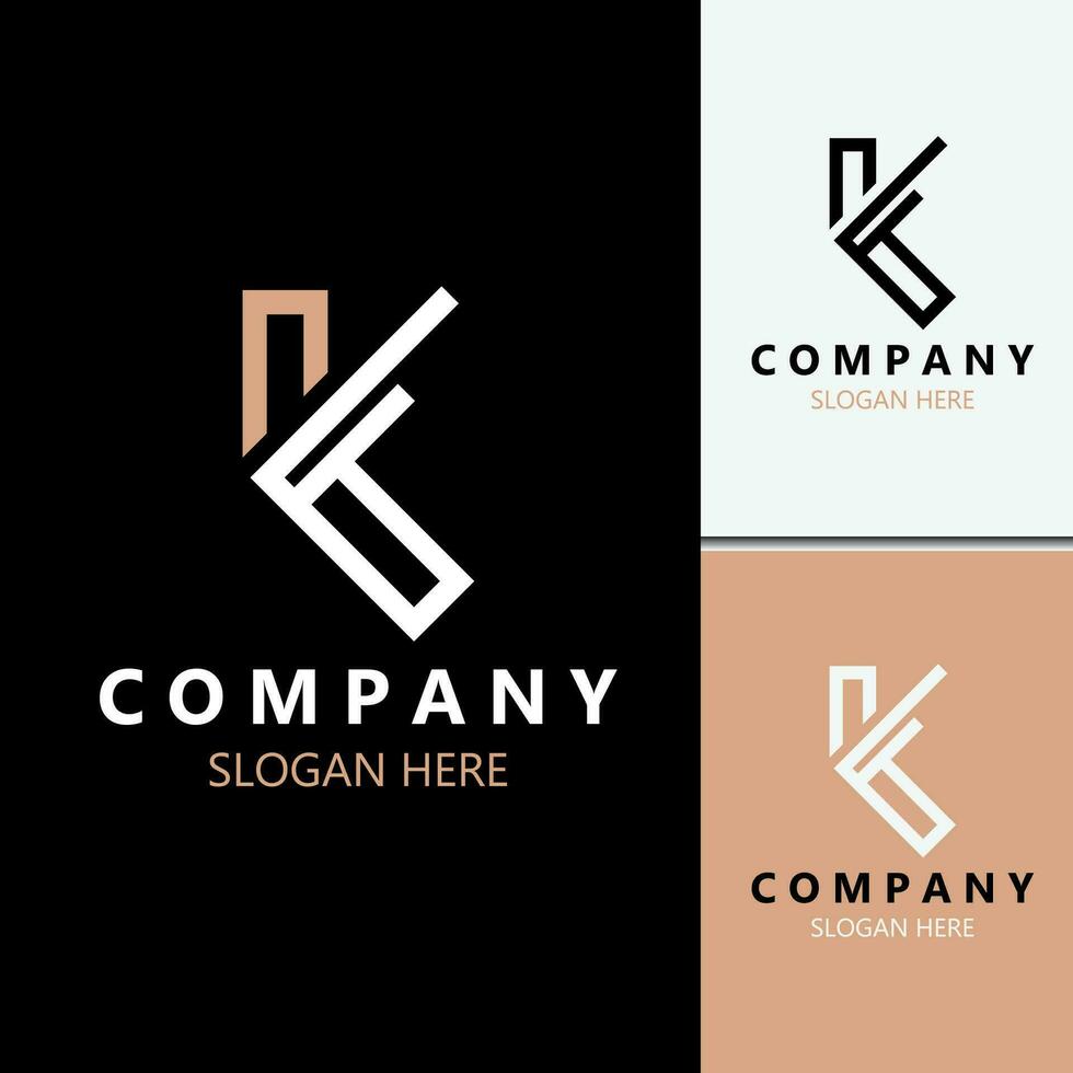 brief ka, ak eerste logo, gemakkelijk en luxe monogram icoon vector bedrijf identiteit ontwerp sjabloon
