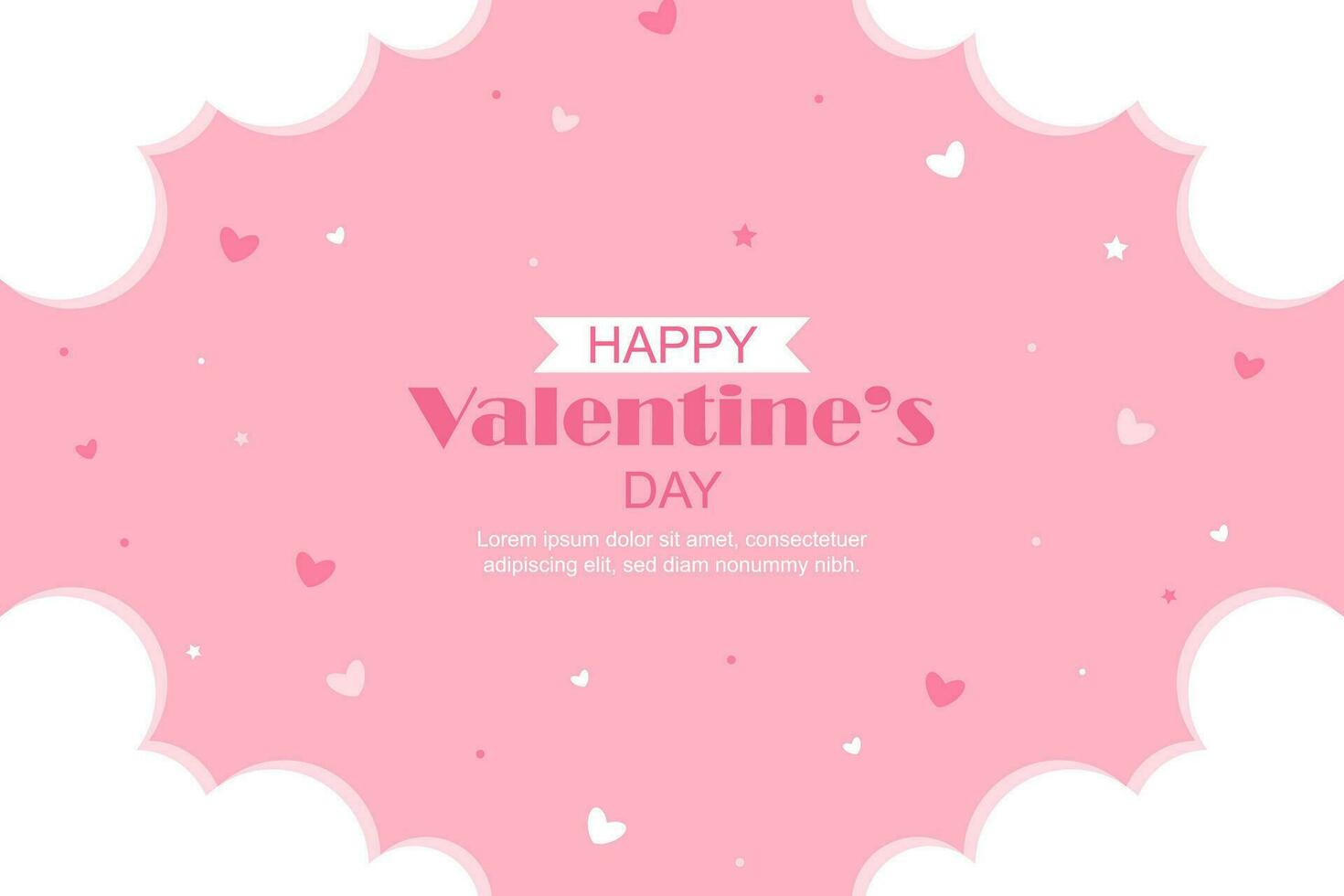 gelukkig Valentijn dag achtergrond vector ontwerp