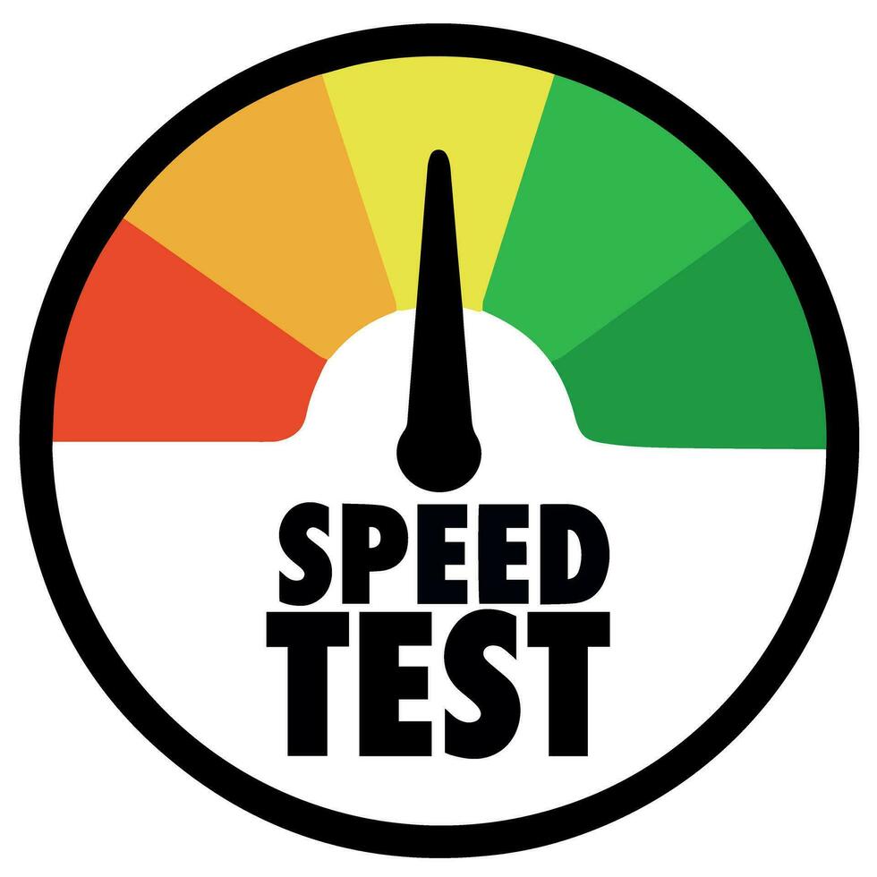 snelheid test icoon etiket insigne teken sticker illustratie vector
