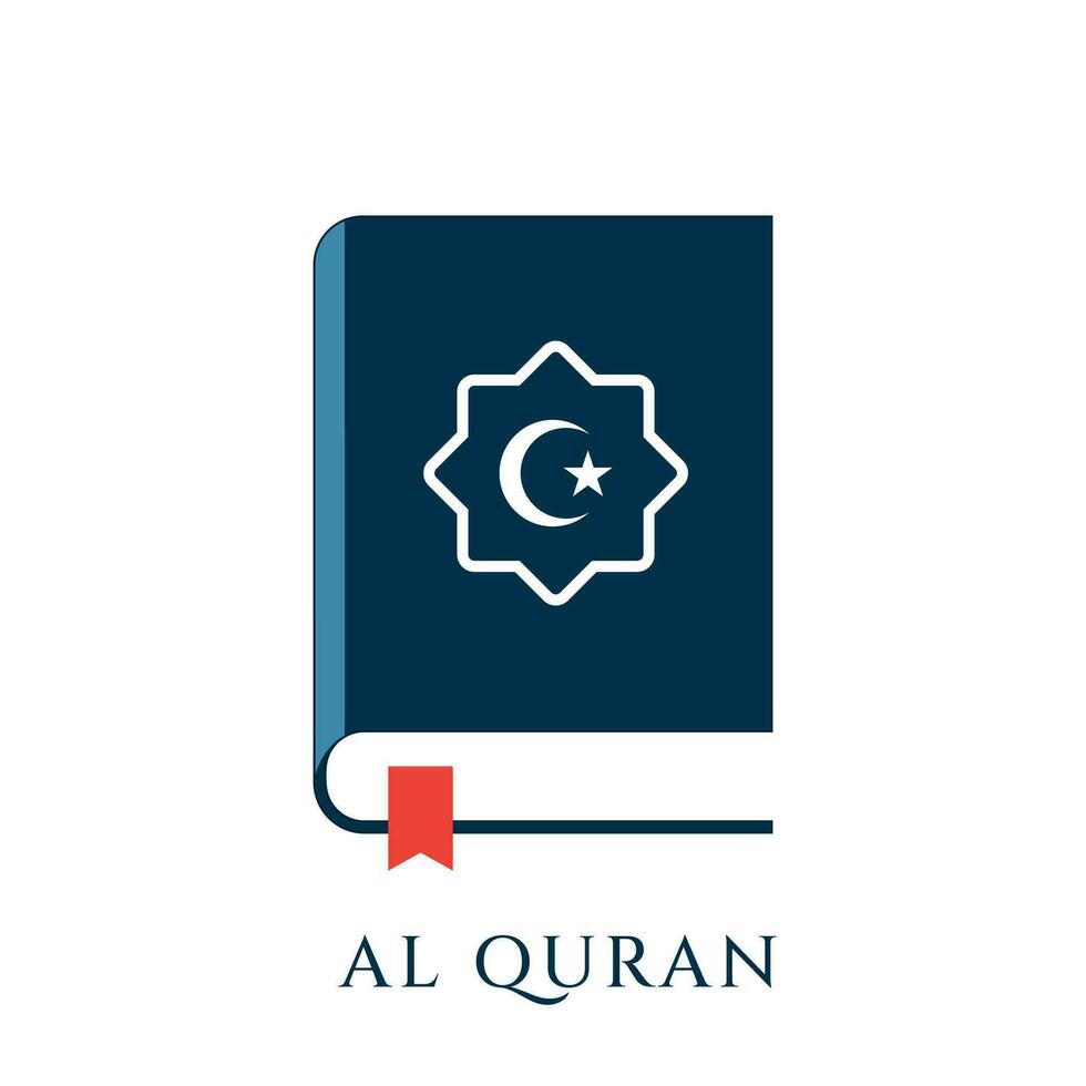 al koran icoon vector illustratie. Islamitisch boek koran vector icoon.