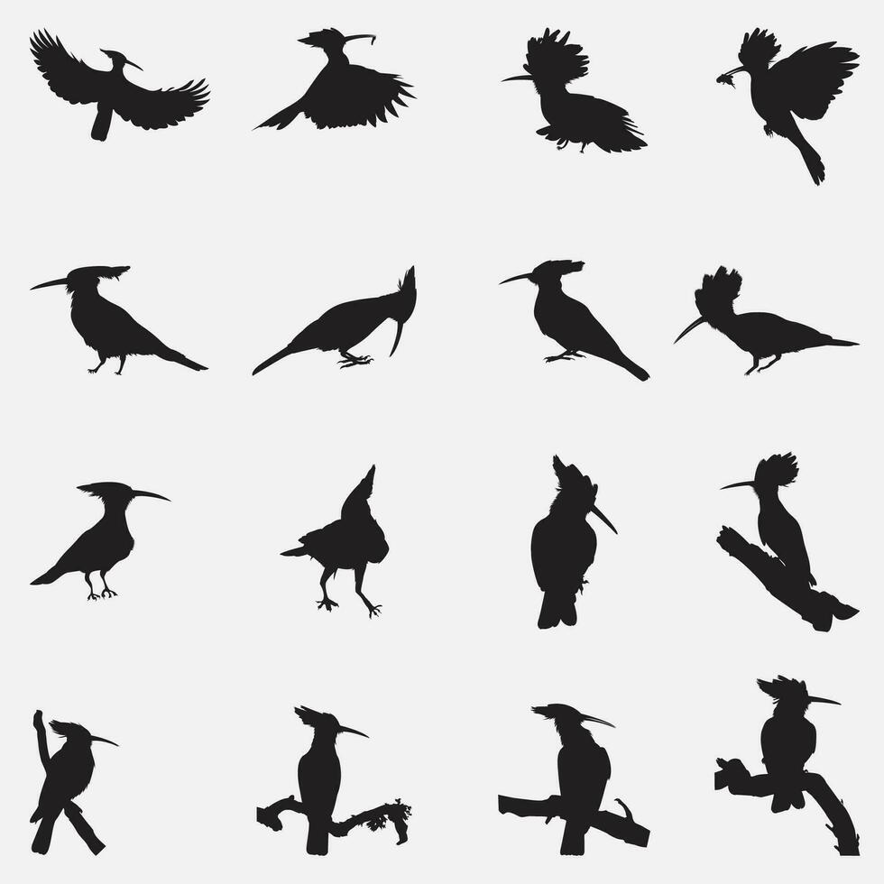 hop vogel silhouet vector