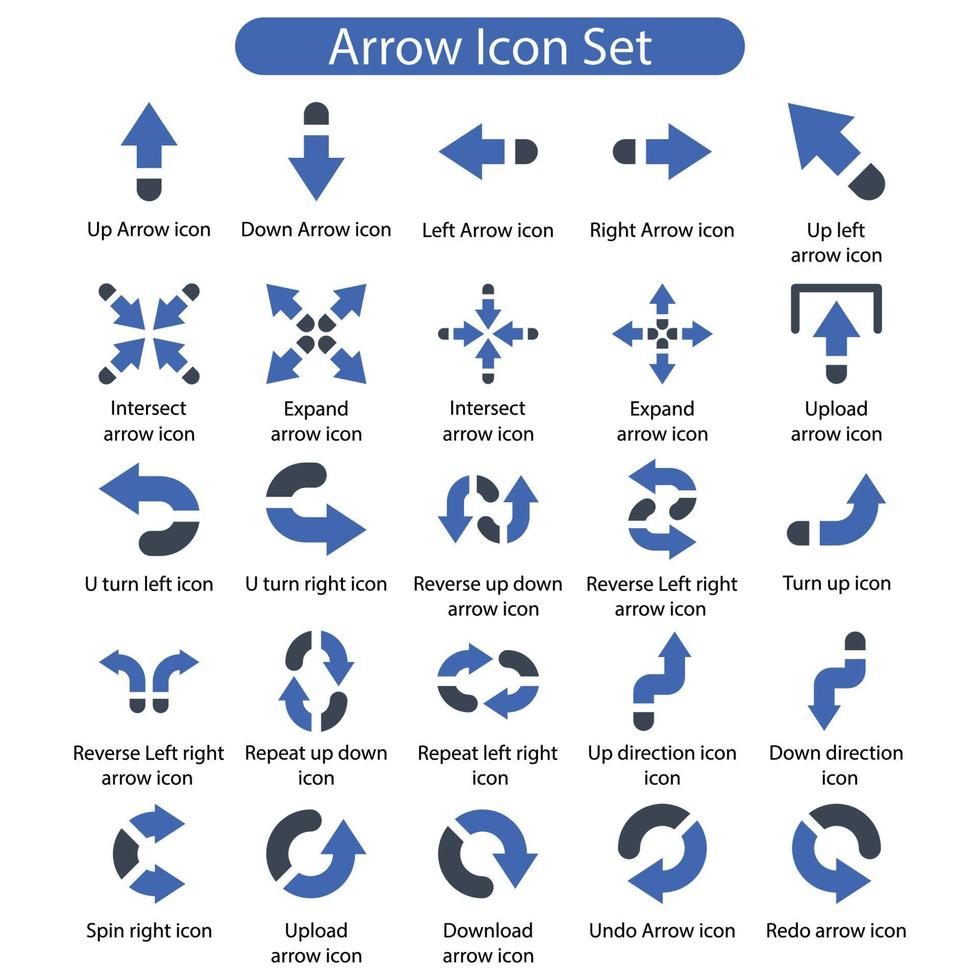 pijlpictogrampakket vector