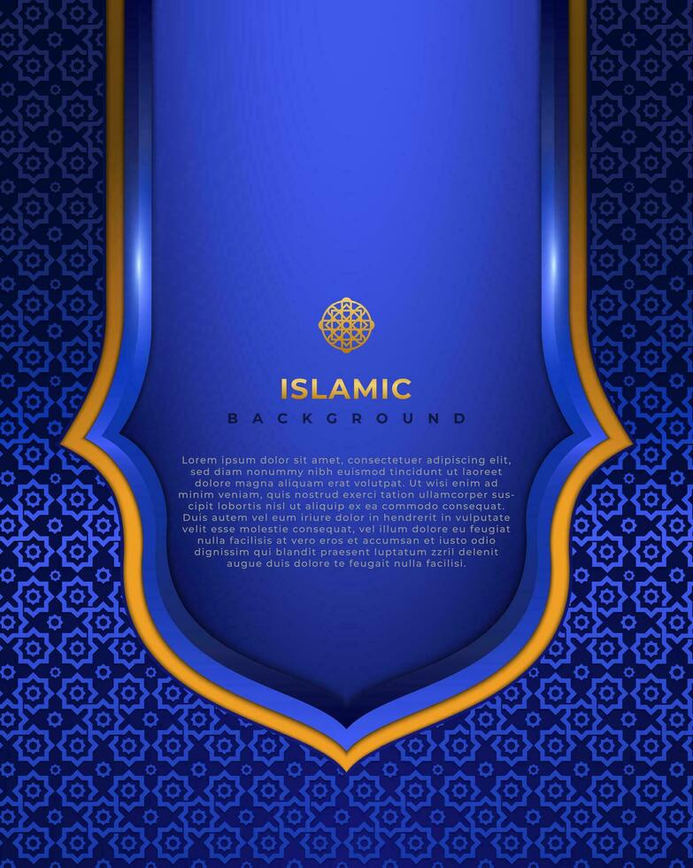 blauw Islamitisch achtergrond met licht Effecten vector