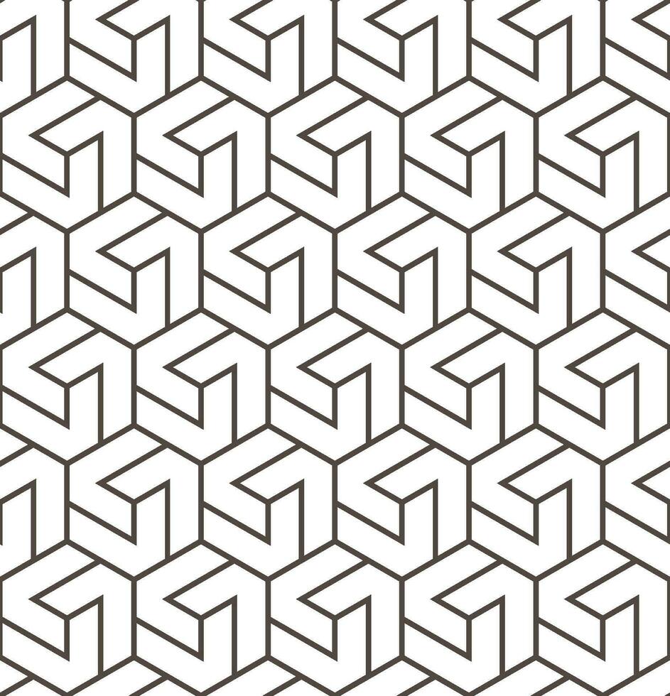 naadloos abstract meetkundig patroon in 3d stijl vector