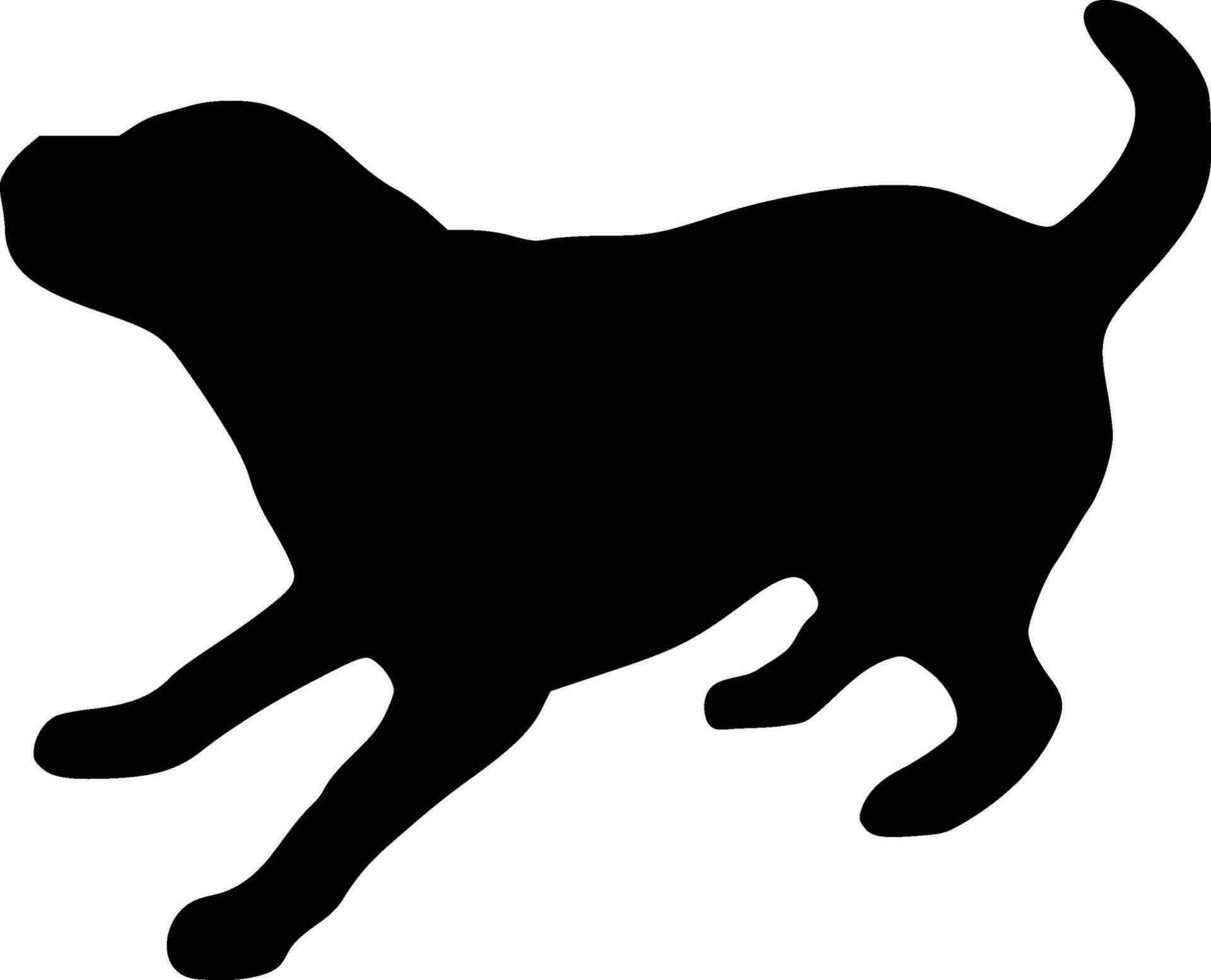hond spelen silhouet royalty vrij beeld vector