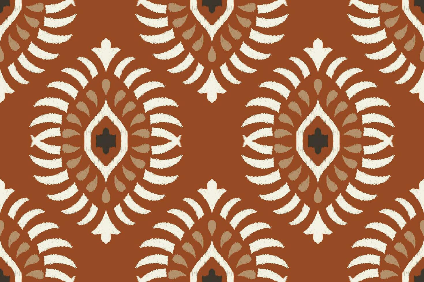 ikat bloemen paisley borduurwerk Aan oranje achtergrond.ikat etnisch oosters naadloos patroon traditioneel.azteken stijl abstract vector illustratie.ontwerp voor textuur, stof, kleding, verpakking, decoratie