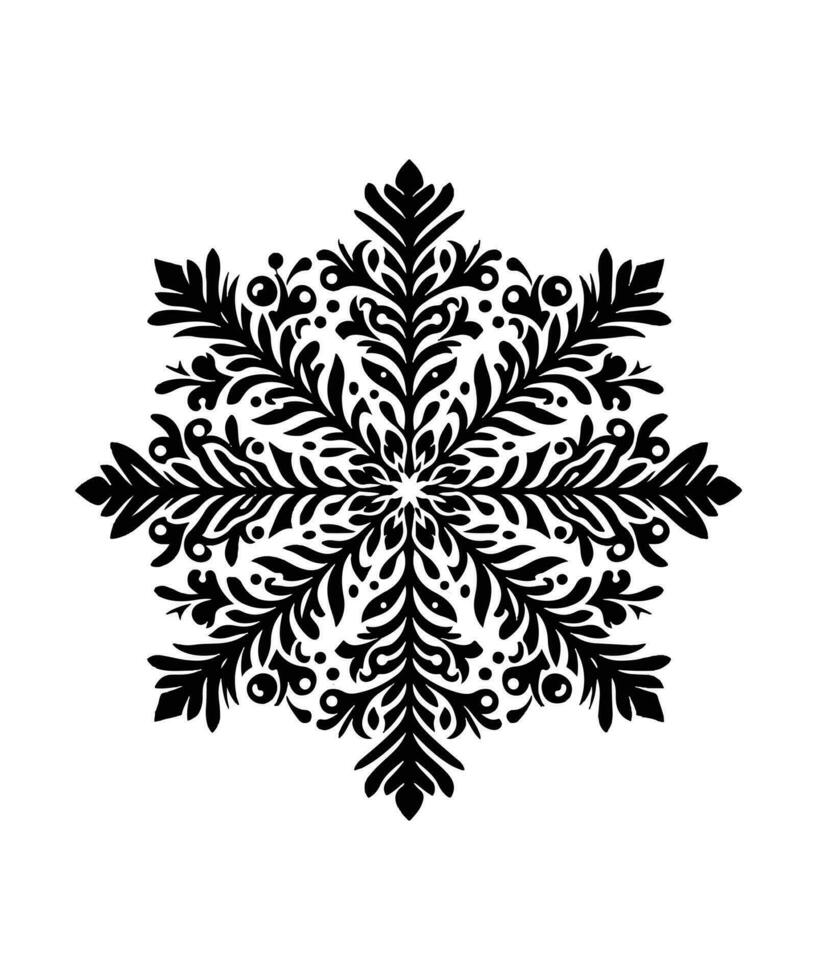 sneeuwvlokken stencil-06. vector illustratie.