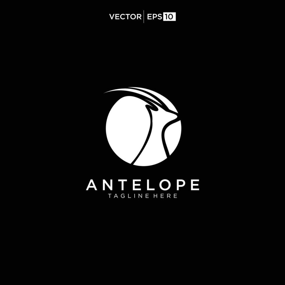 antilope logo ontwerp vector illustratie