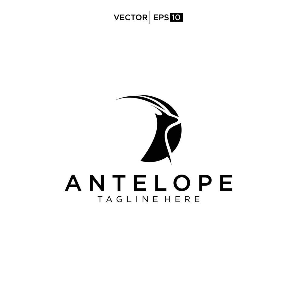 antilope logo ontwerp vector illustratie