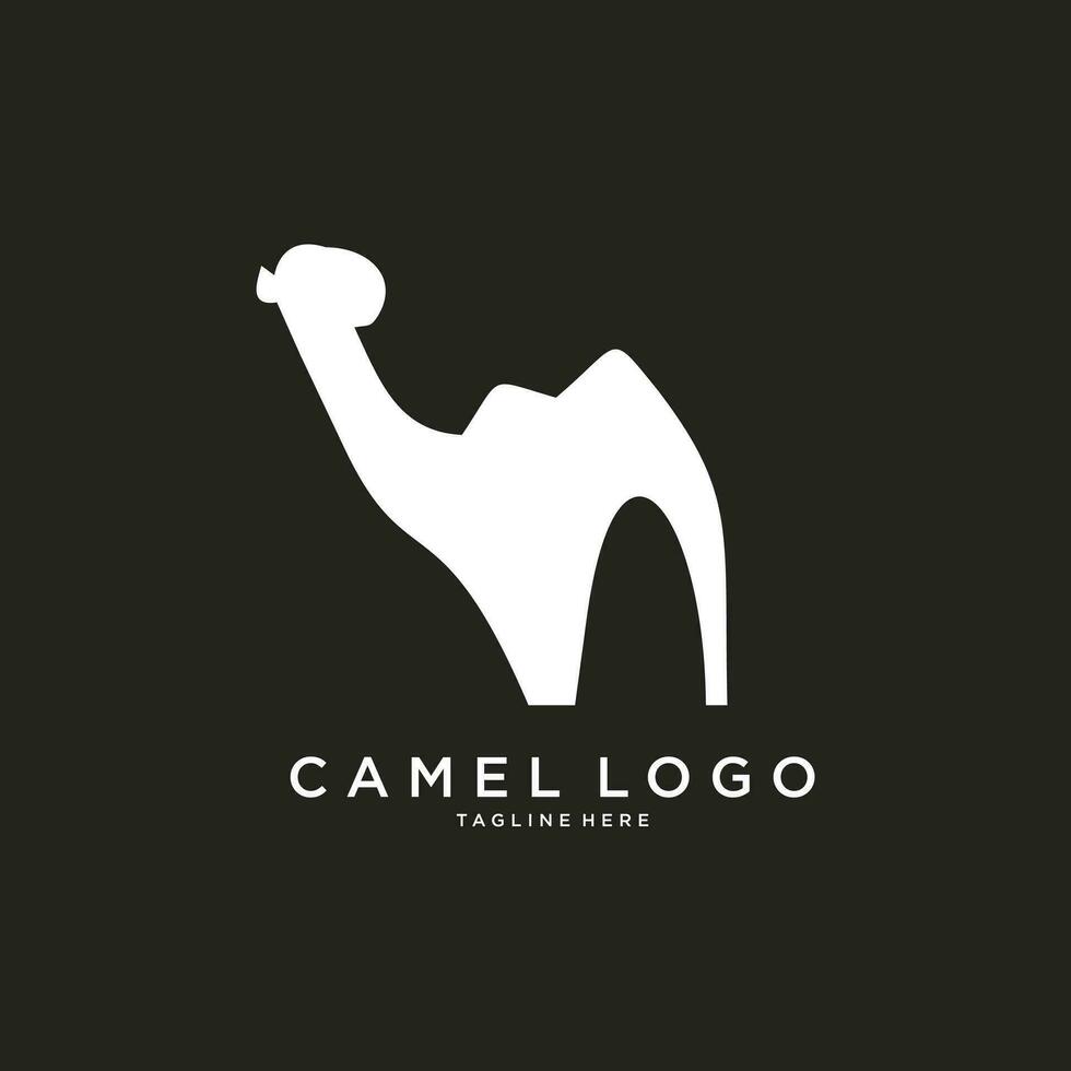 woestijn kameel logo vector ontwerp sjabloon