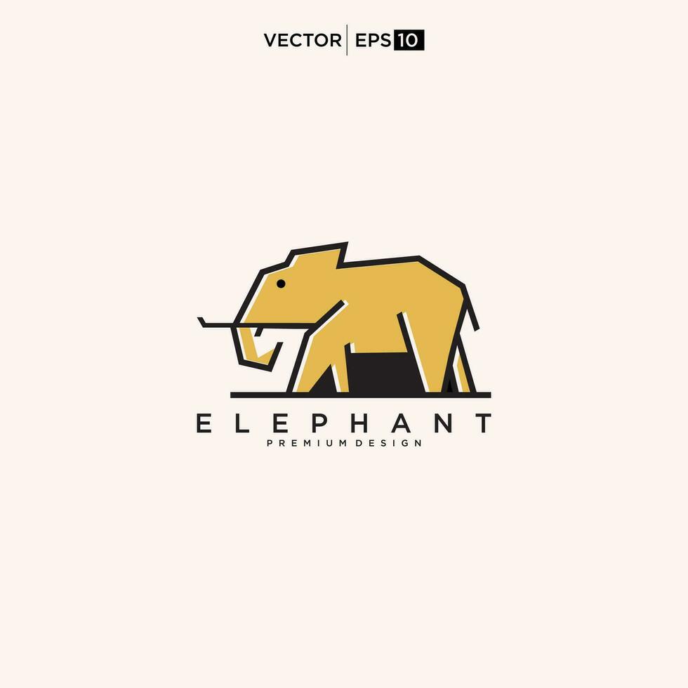 olifant logo. Afrikaanse dieren in het wild olifant logo icoon vector