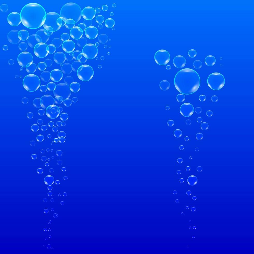bubbels met licht stralen vector